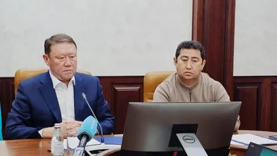 Министр сельского хозяйства Казахстана Айдарбек Сапаров и аким Костанайской области Кумар Аксакалов обсудили меры против нашествия саранчи на совещании