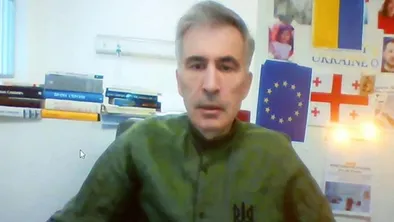Михаил Саакашвили выступает онлайн на судебном заседании