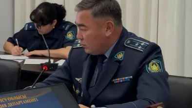 Дияс Молдабергенов на встрече в департаменте полиции Жетысу