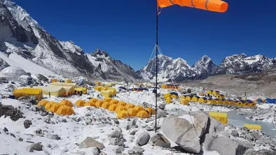 Палатки на горе Эверест