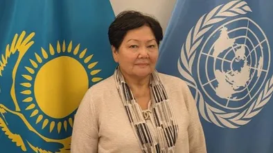 Казахстанский дипломат Мадина Джарбусынова в ООН