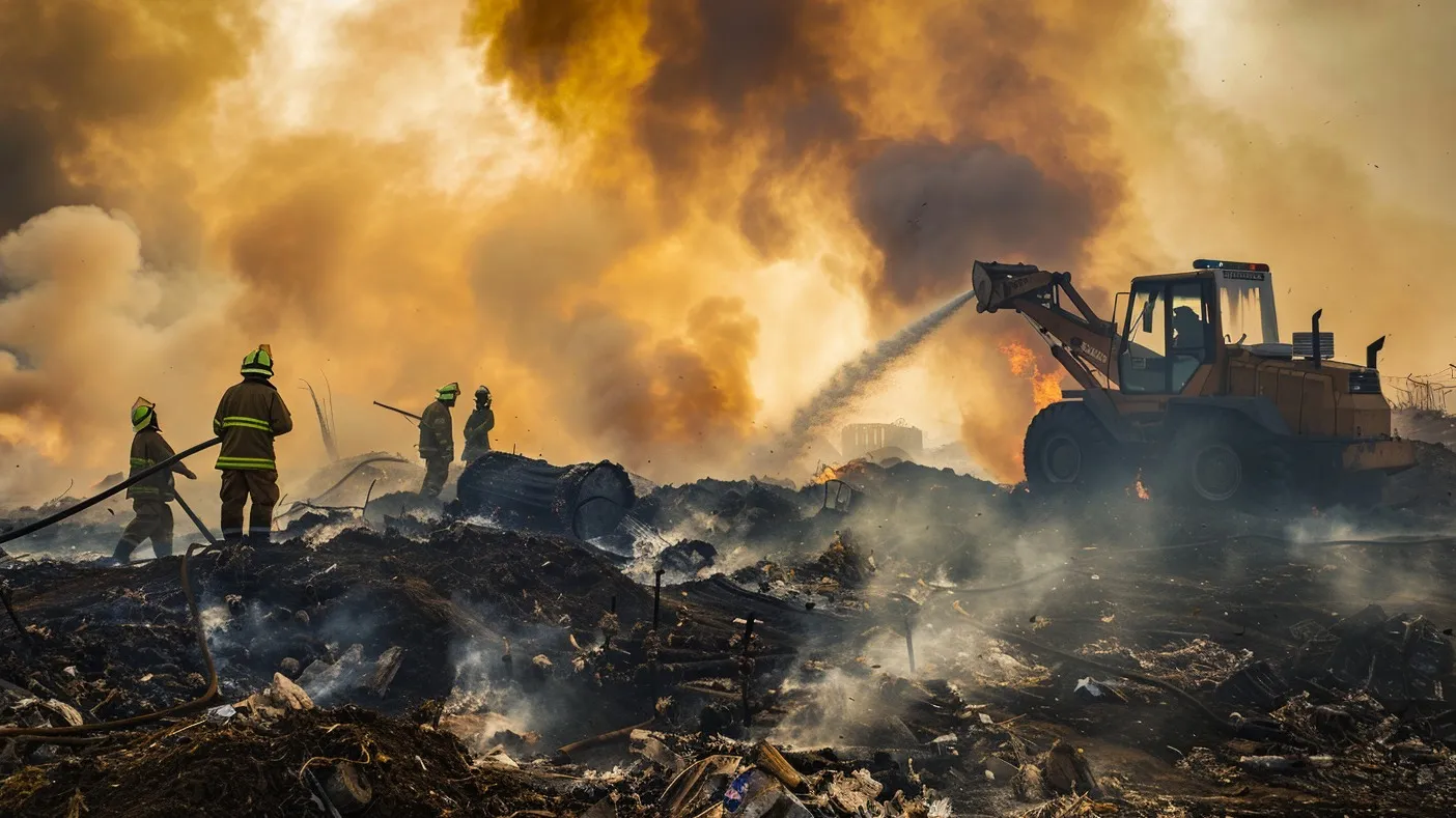 В Алматинской области пожар на полигоне ТБО тушат дольше суток фото на taspanews.kz от 13 июня 2024 08:05