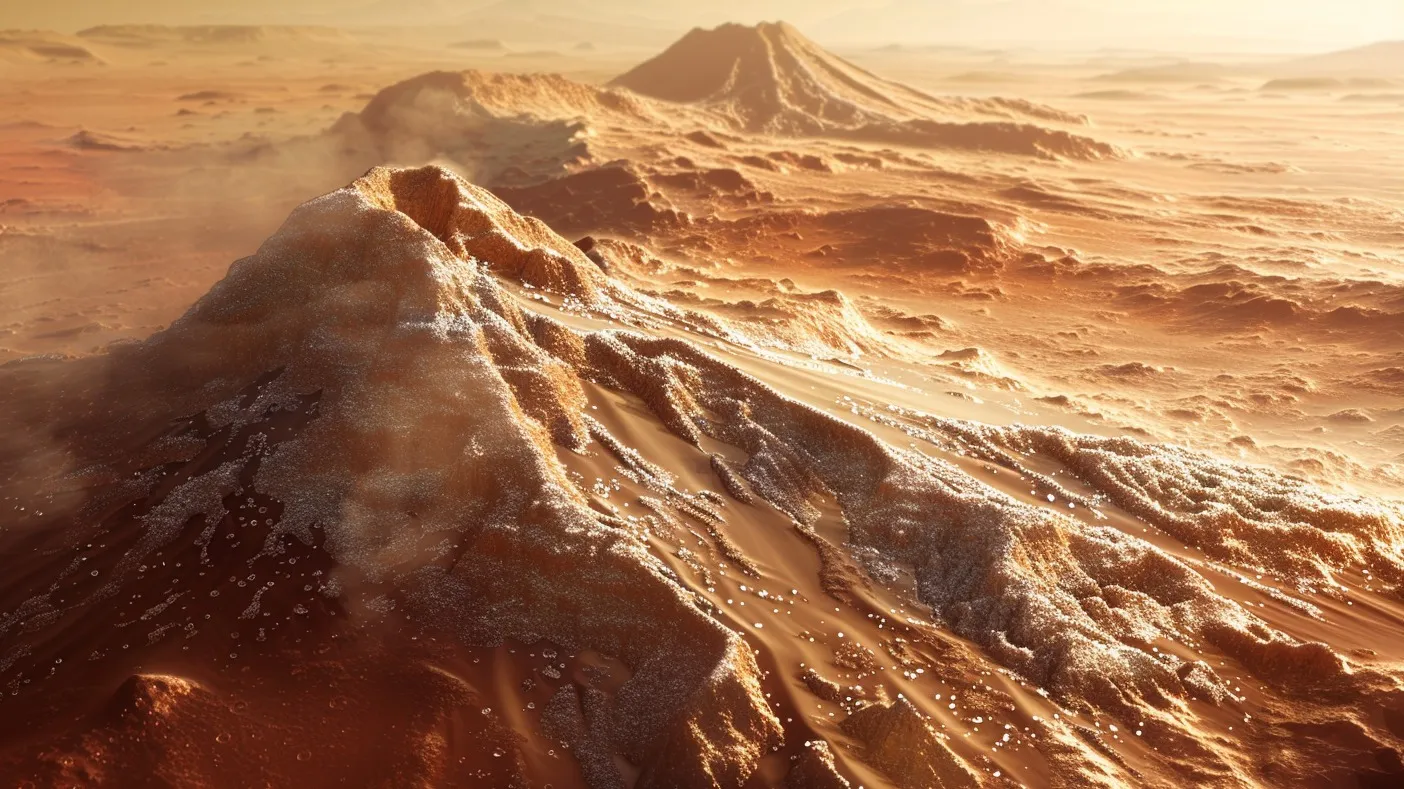 На Марсе в тропиках нашли ледяные вулканы фото на taspanews.kz от 14 июня 2024 11:17