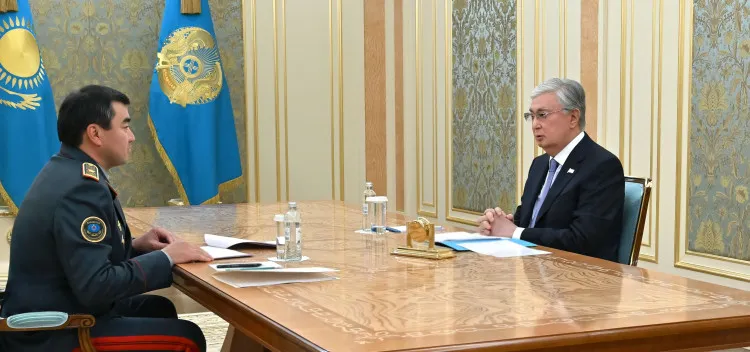 Президент встретился с министром по чрезвычайным ситуациям Чингисом Ариновым фото taspanews.kz от 06/20/2024 15:31:40 фото на taspanews.kz от 20 июня 2024 15:31