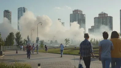 Белый дым в Президентском парке Астаны вызвал опасения местных жителей