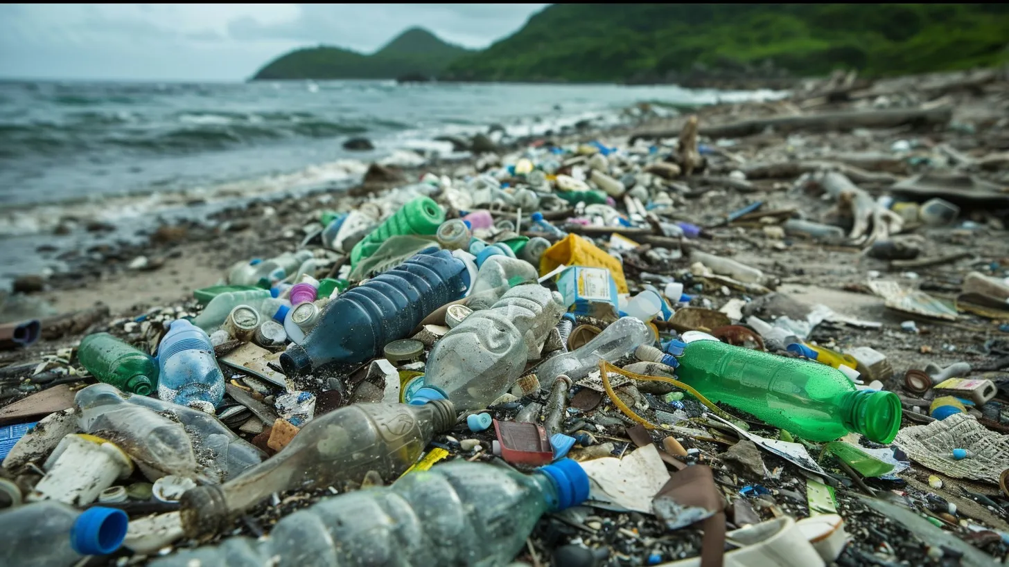 Одноразовые пластиковые отходы фото на taspanews.kz от 27 июня 2024 14:30