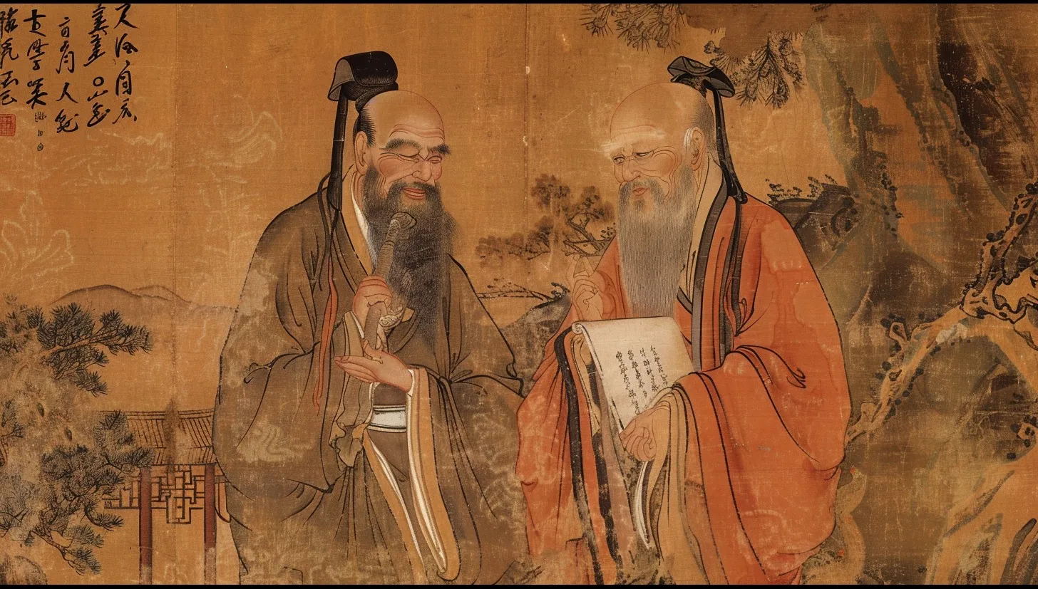 Лао-цзы и Конфуций фото на taspanews.kz от 02 июля 2024 16:11