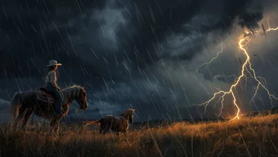 В ВКО от удара молнии погибла наездница и ее лошадь