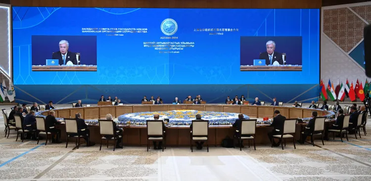 Президент Казахстана принял участие в заседании Совета глав государств ШОС фото taspanews.kz от 07/04/2024 13:42:39 фото на taspanews.kz от 04 июля 2024 13:42