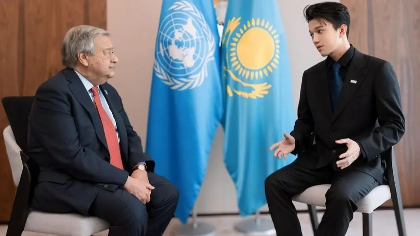 Димаш Кудайберген рассказал о встрече с генсеком ООН фото на taspanews.kz от 04 июля 2024 16:03
