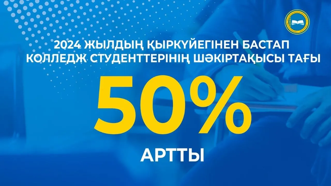 Колледж студенттерінің шәкіртақысы екі есе көбееді фото на taspanews.kz от 10 июля 2024 12:13