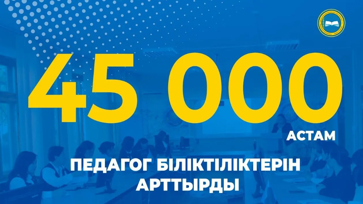 Қазақстанда 45 000-нан астам педагог біліктілігін арттырды фото на taspanews.kz от 12 июля 2024 09:40