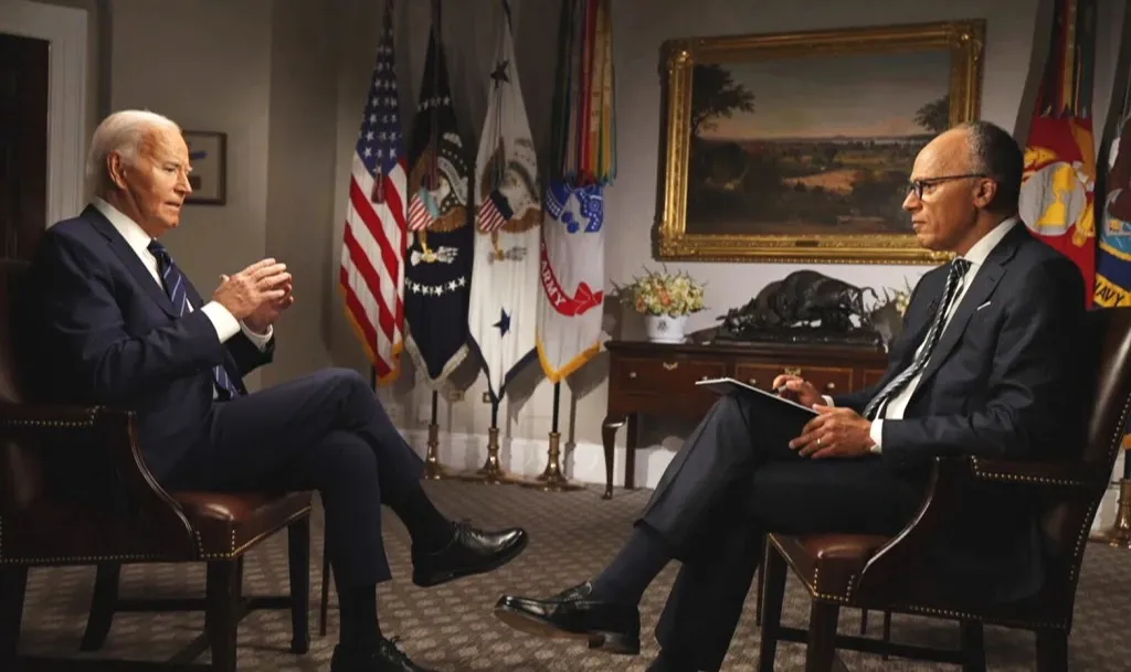 Joe Biden interview with Lester Holt  фото на taspanews.kz от 16 июля 2024 08:37