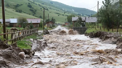 В Жамбылской области 681 животное унесло склоновым стоком