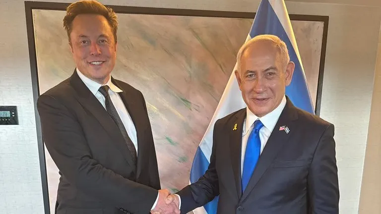 Elon Musk and Netanyahu фото на taspanews.kz от 26 июля 2024 10:12