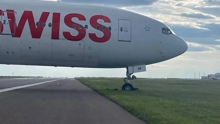 Swissair: Взлет после экстренной посадки в Астане фото на taspanews.kz от 19 августа 2024 19:44