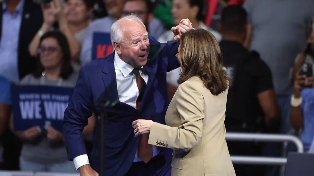 Kamala Harris and Tim Waltz фото на taspanews.kz от 20 августа 2024 10:48