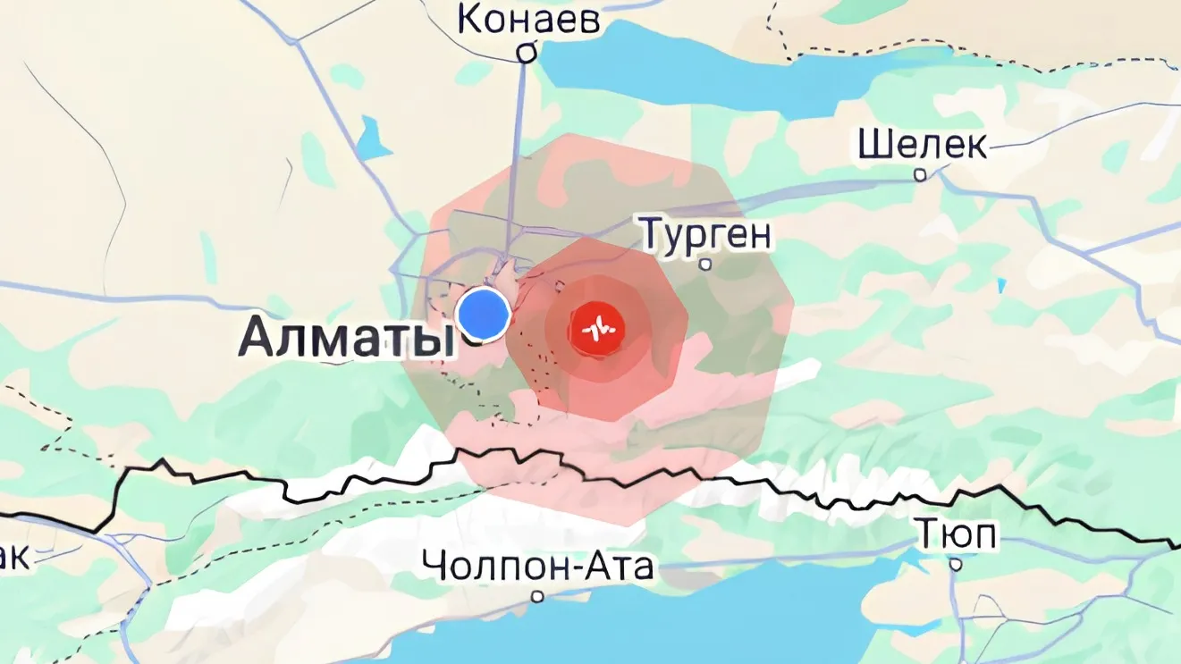  Землетрясение магнитудой 4,5 произошло в 7 километрах от Талгара фото на taspanews.kz от 05 ноября 2024 10:13