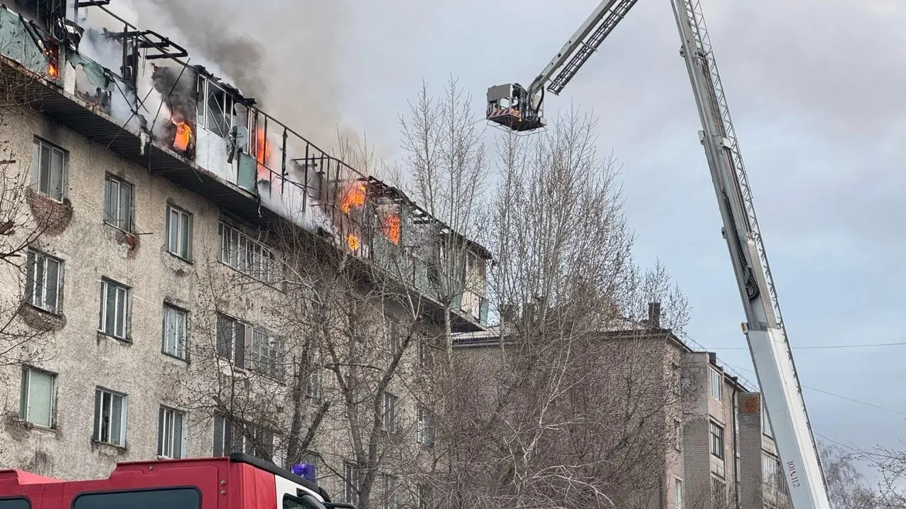 пожар в Астане фото на taspanews.kz от 09 апреля 2025 09:24