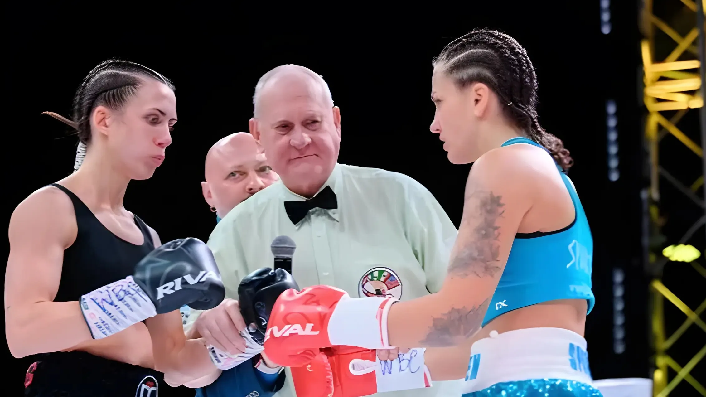 Анастасия Петренко (5-0, 3 KO) и Оксана Бондаренко (7-2, 1 KO) фото на taspanews.kz от 14 февраля 2025 10:28