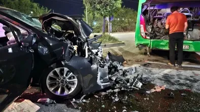 Очередное ДТП с автобусом произошло в Алматы