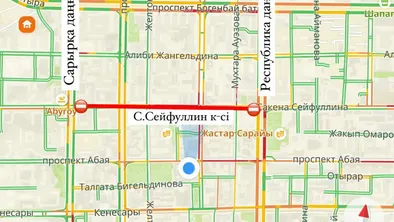 В Астане перекрыли очередную улицу