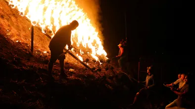В Костанайской области разгорелся сильный степной пожар: ВИДЕО