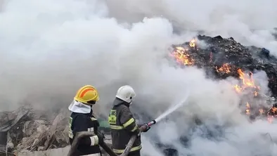 Пожар на полигоне ТБО близ Алматы потушили: на это ушла неделя