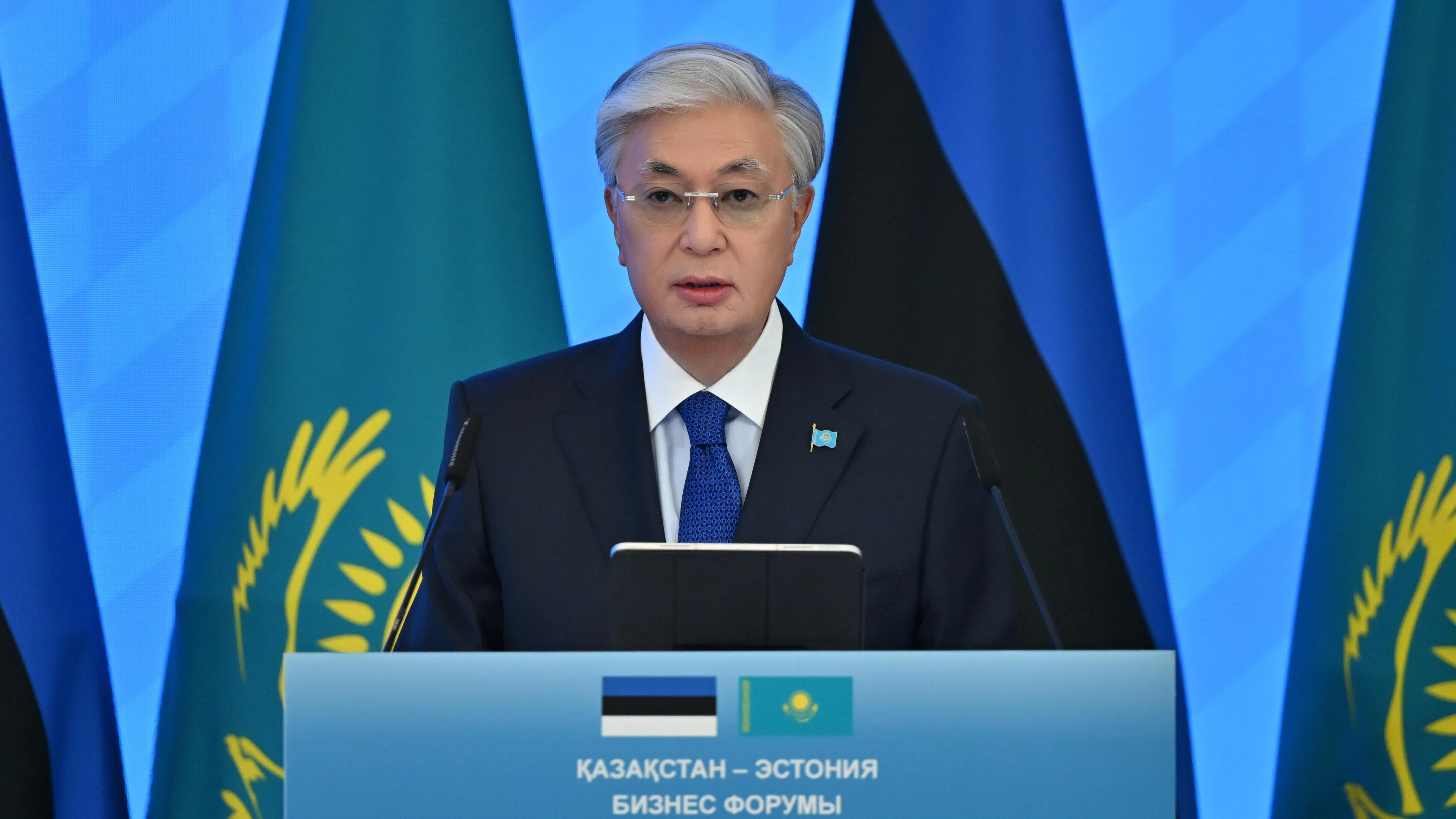 Совместное выступление Главы Государства и президента Эстонии фото на taspanews.kz от 18 ноября 2025 14:57