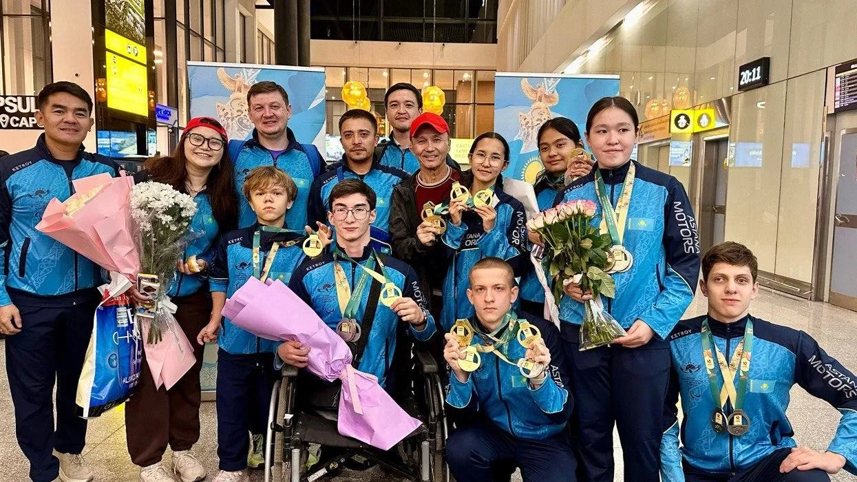 Победители V Азиатских пара игр вернулись в страну фото на taspanews.kz от 15 декабря 2025 15:00