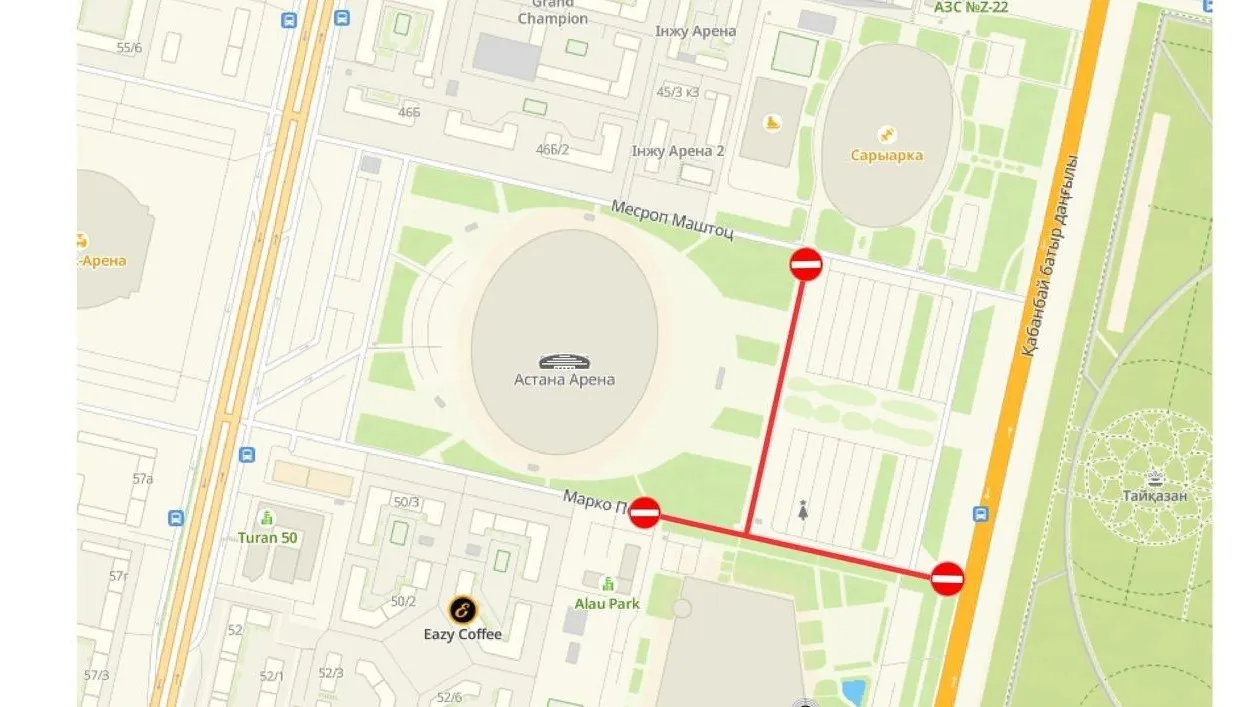 Движение частично ограничат в Астане из-за зажигания городских елок фото на taspanews.kz от 19 декабря 2025 13:46