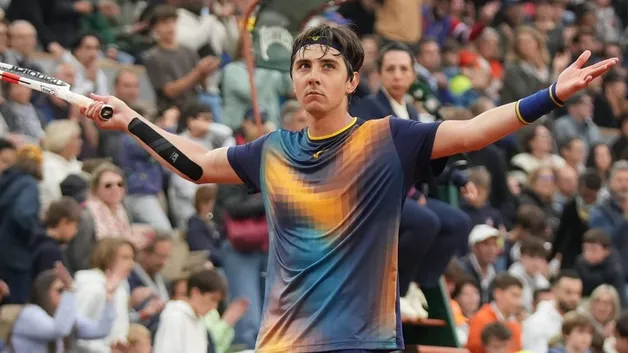 Казахстанский теннисист Александр Шевченко на турнире ATP-250