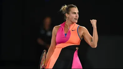 Арина Соболенко во время полуфинального матча Australian Open-2026