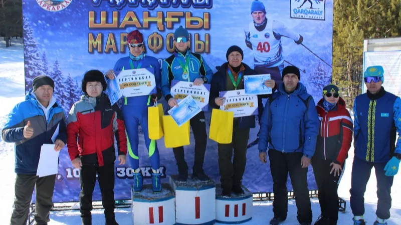 Лыжный марафон в Каркаралинске на лыжной базе города фото на taspanews.kz от 10 февраля 2026 14:38