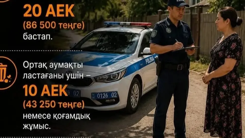 Штраф до 432 тыс. тенге за мусор перед участками в Казахстане