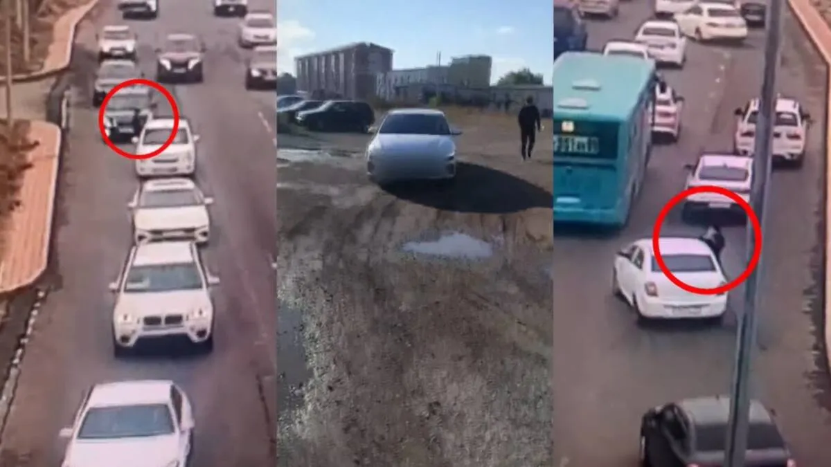 В Караганде четыре водителя получили штрафы за опасную колонну