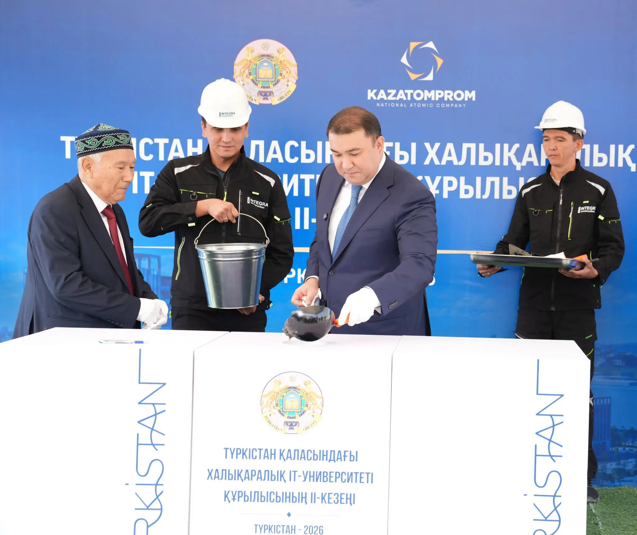 В Туркестане началось строительство учебного корпуса Woosong University